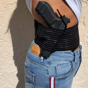 FUNDA FAJA PARA PISTOLA MARCA FALCON COLOR NEGRO
