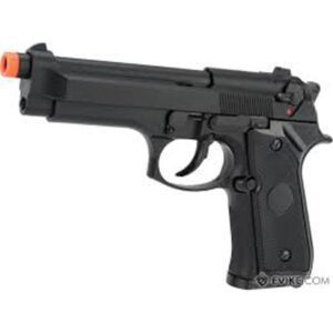 ARMA TIPO PISTOLA AIRSOFT MODELO M9 ELITE 331 COLOR NEGRO