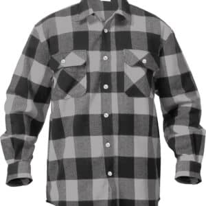 CAMISA  DE FRANELAA  CUADROS MARCA ROTHCO COLOR GRIS